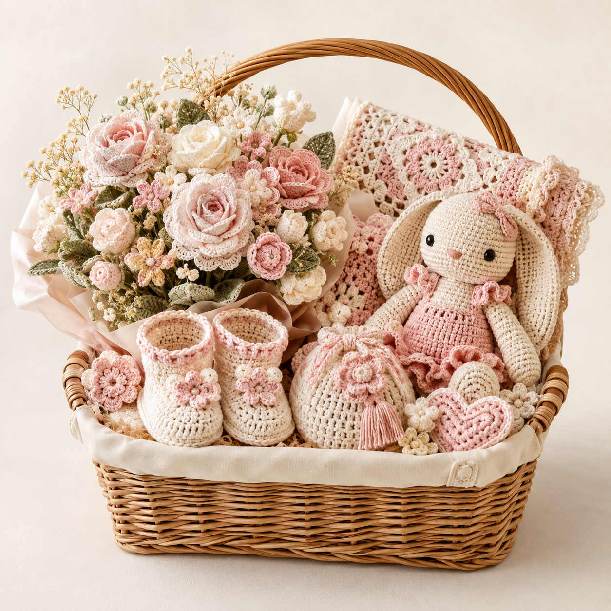 Blush Beginnings Luxury Crochet Hamper
