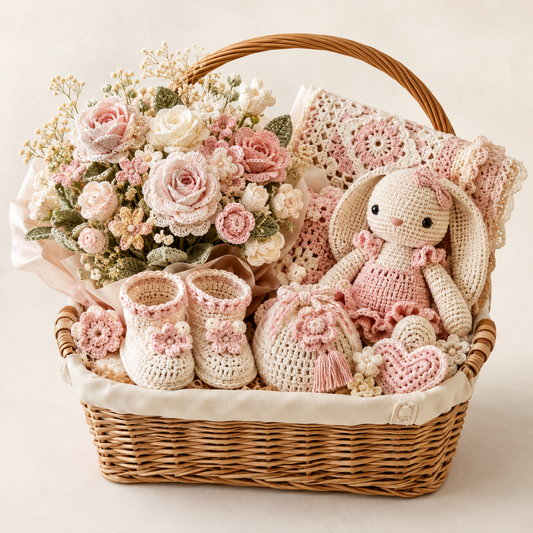 Blush Beginnings Luxury Crochet Hamper